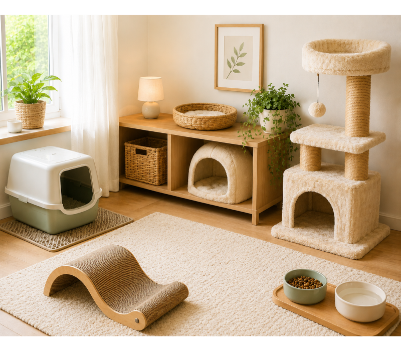 coin cozy pour accueil chaton gen AI